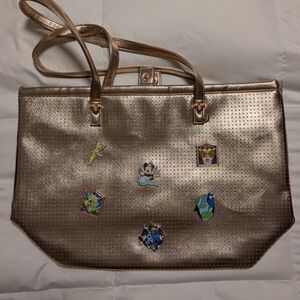 Disney Metallic Tote with Character Pins